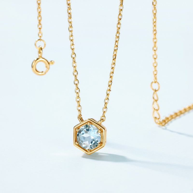 Twelve Birthstone S925 Silver Simple Necklace