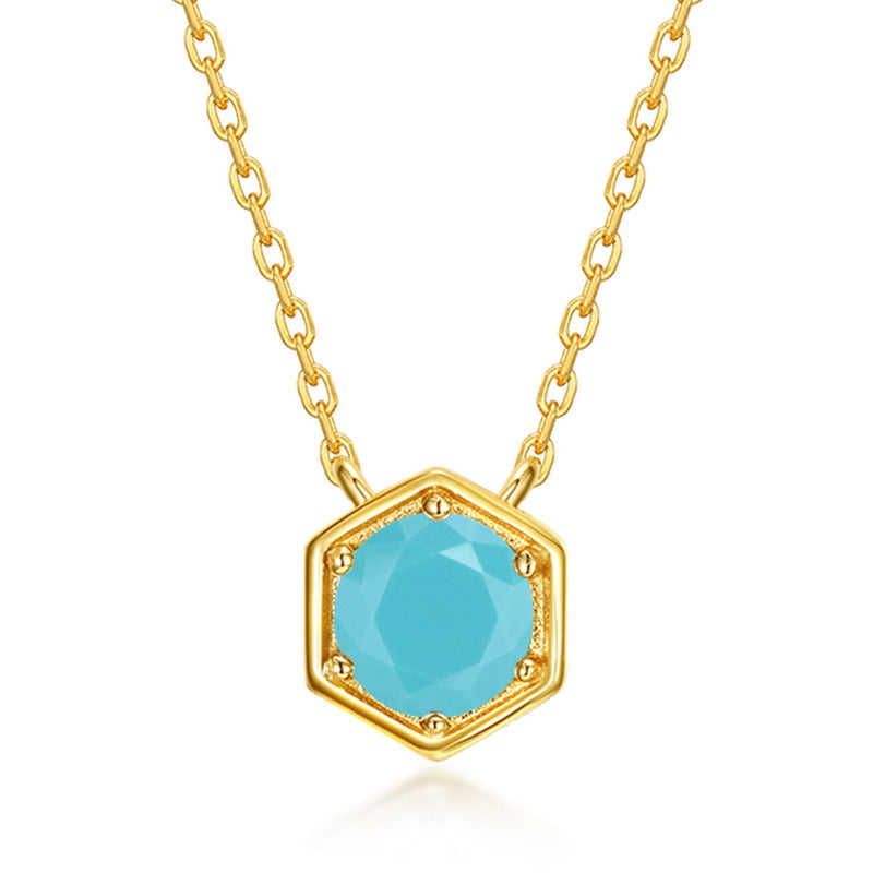 Twelve Birthstone S925 Silver Simple Necklace