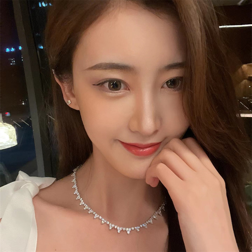 The Eternity Diamond Halo Necklace