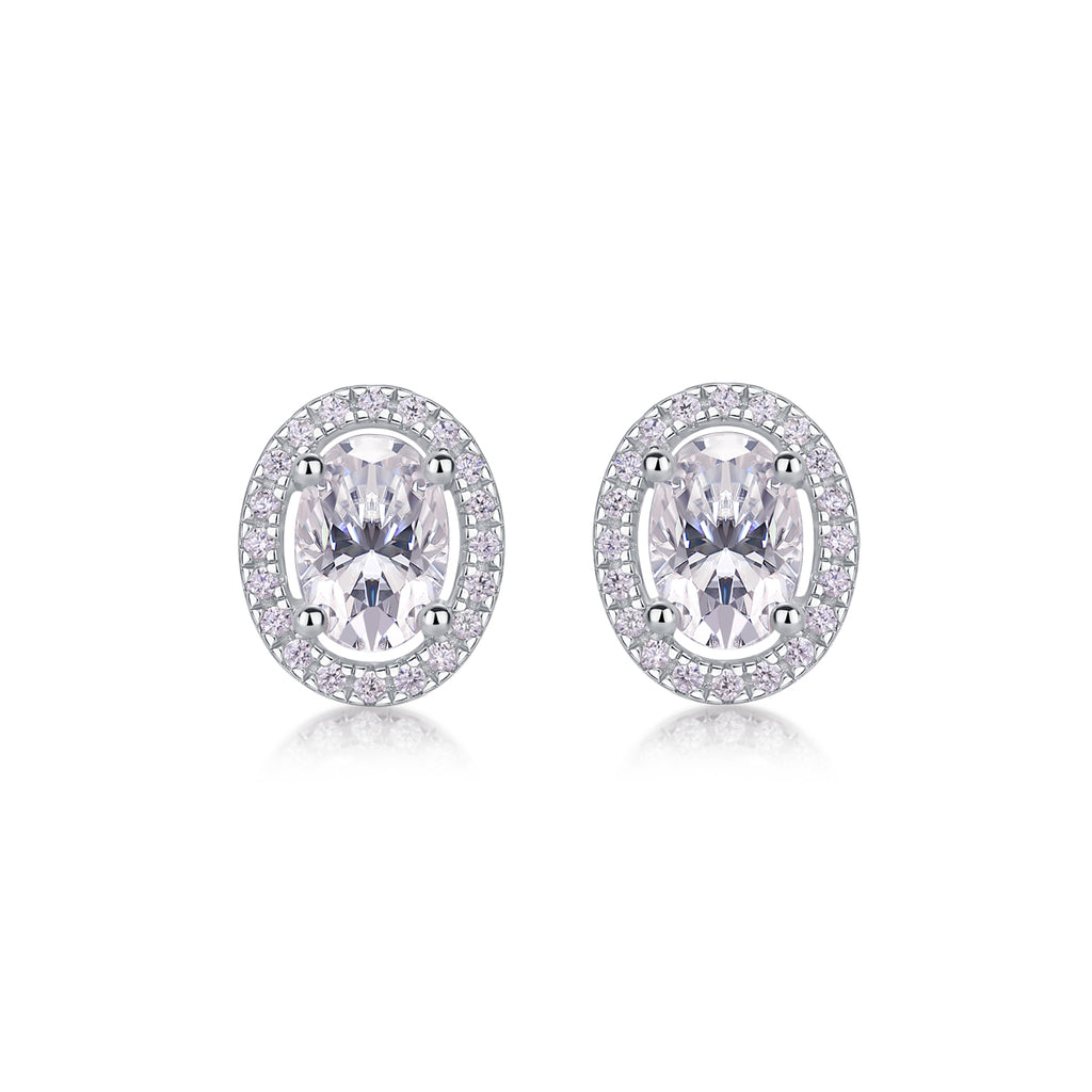 The Imperial Moissanite Studs — Platinum Plated