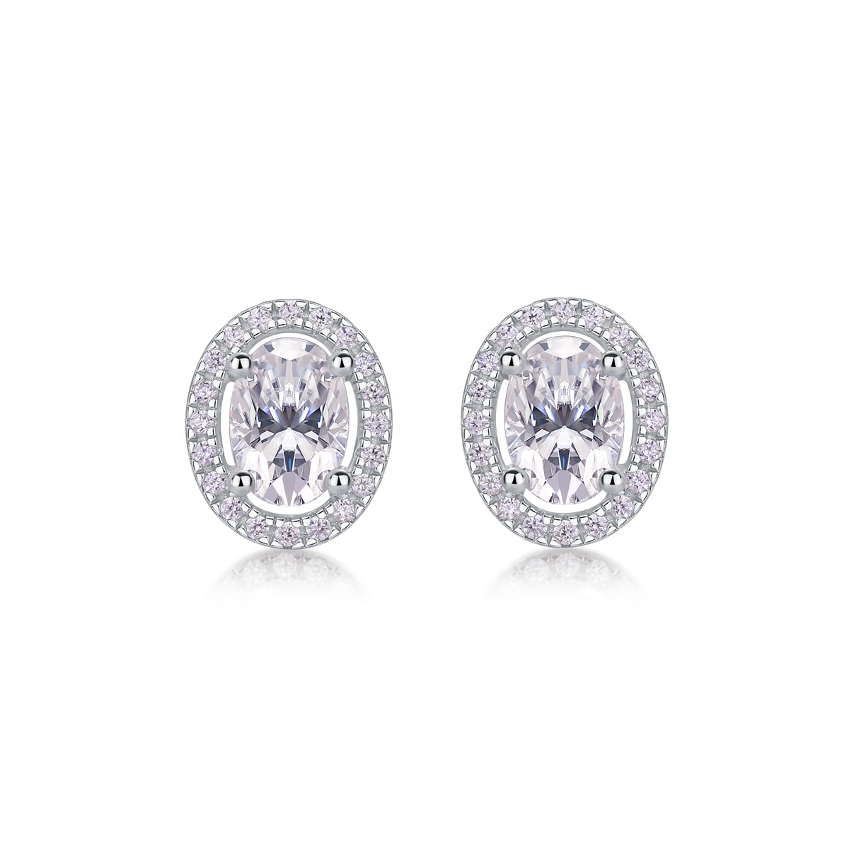 The Imperial Moissanite Studs — Platinum Plated