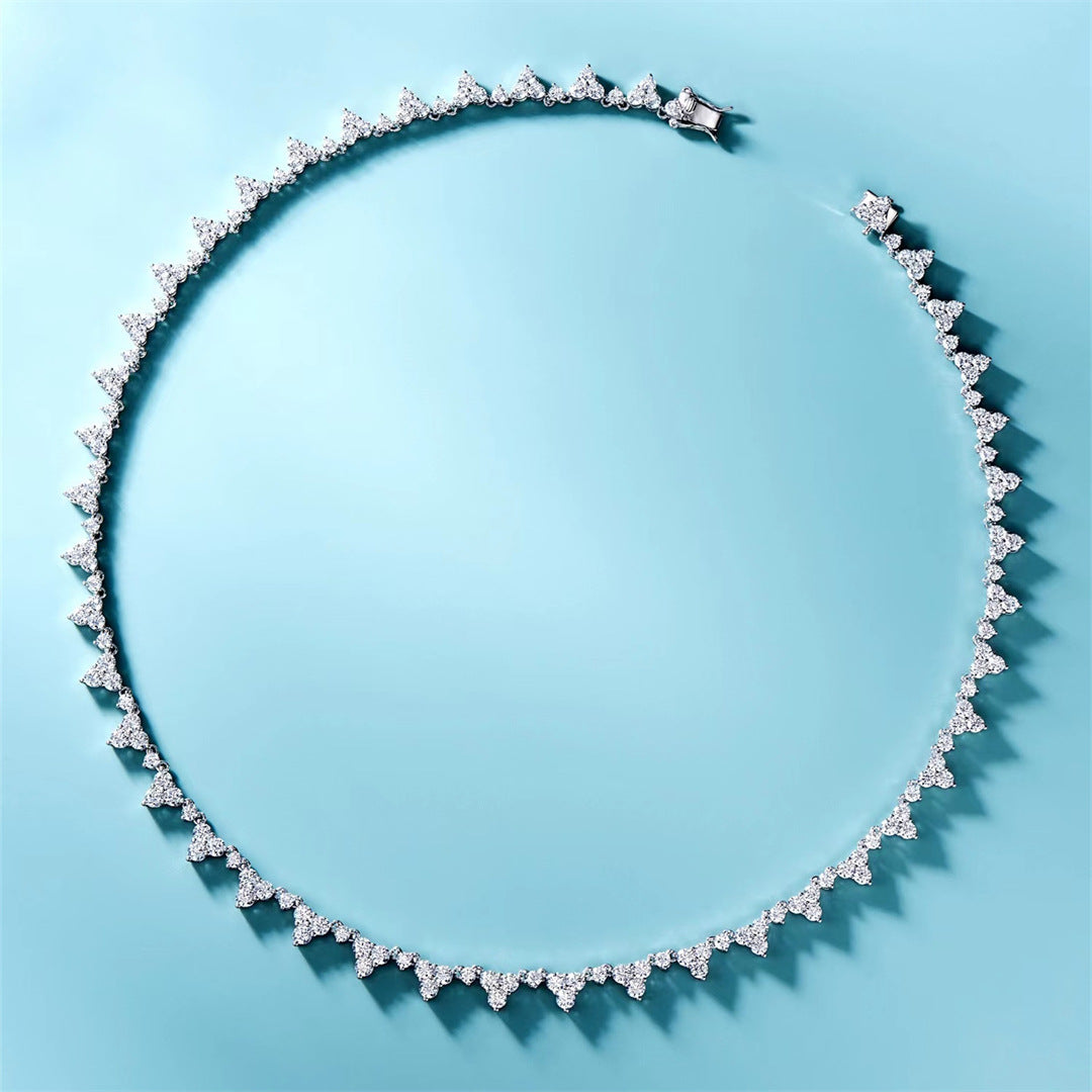 The Eternity Diamond Halo Necklace