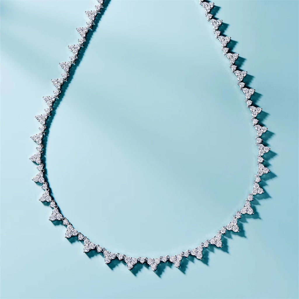 The Eternity Diamond Halo Necklace
