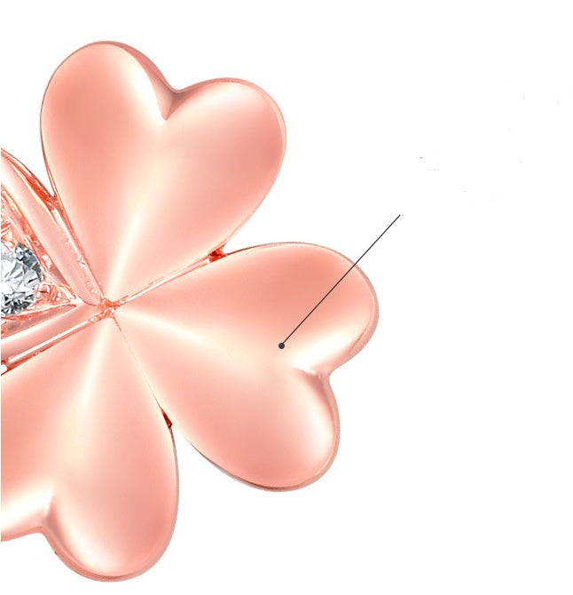 The Fortuna Clover Necklace — 18K Rose Gold