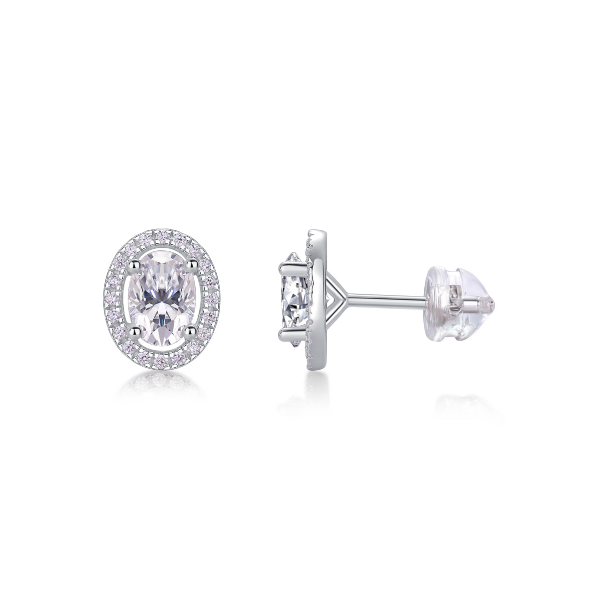 The Imperial Moissanite Studs — Platinum Plated