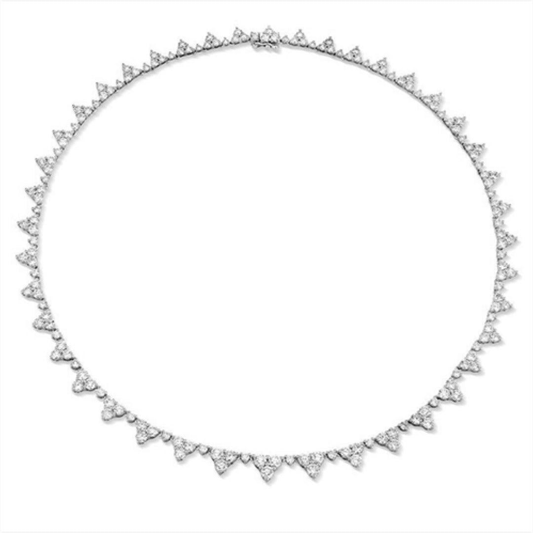 The Eternity Diamond Halo Necklace