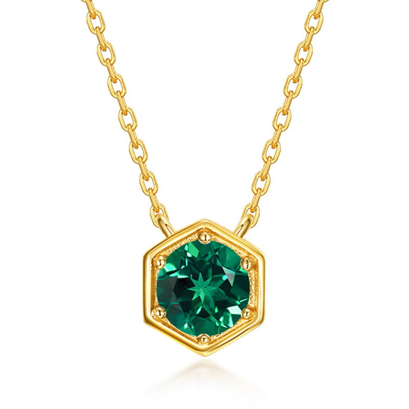 Twelve Birthstone S925 Silver Simple Necklace