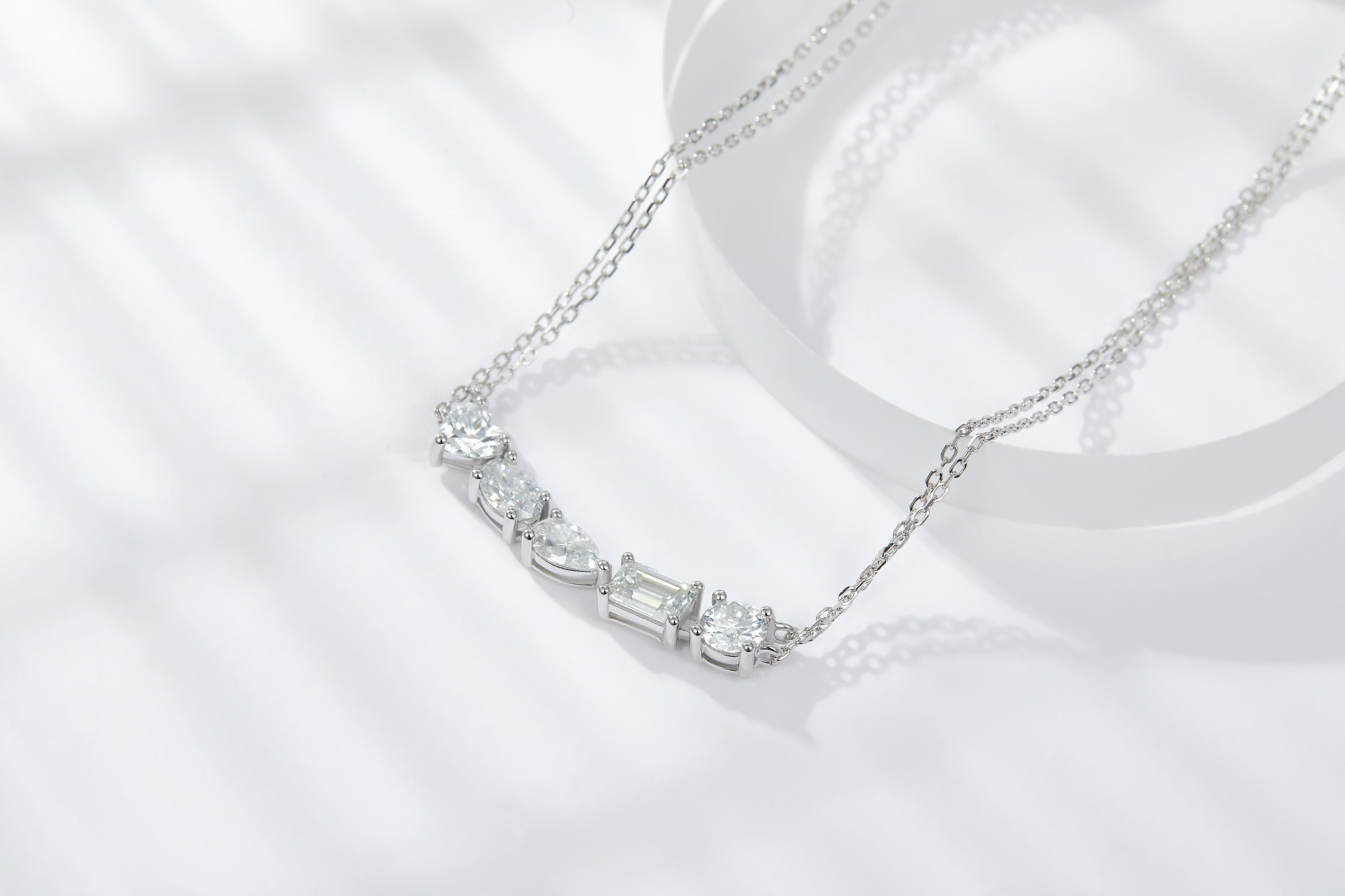 The Galaxy Moissanite Pendant — Sterling & Platinum
