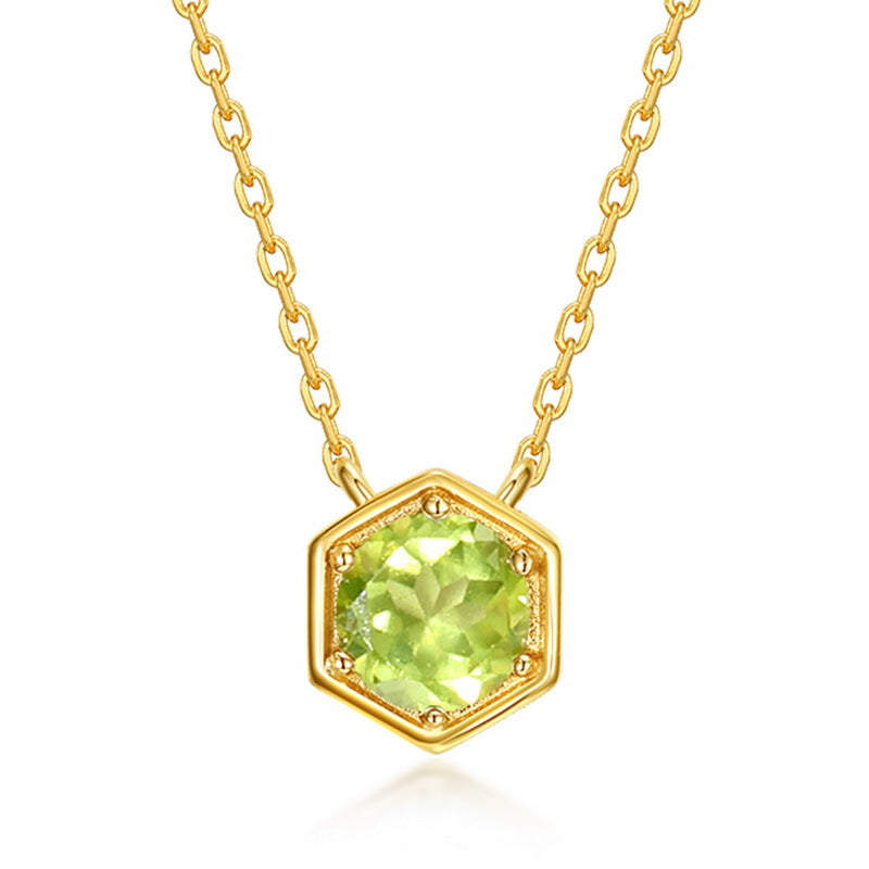 Twelve Birthstone S925 Silver Simple Necklace