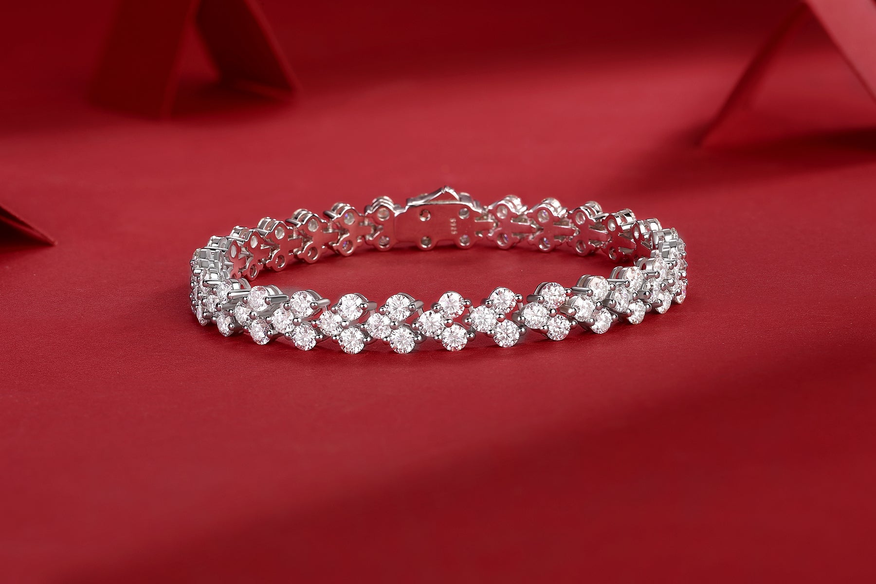 1Kanong Luxury Fashion Mossan Diamond S925 Silver Bracelet Prohibit TikTok sales