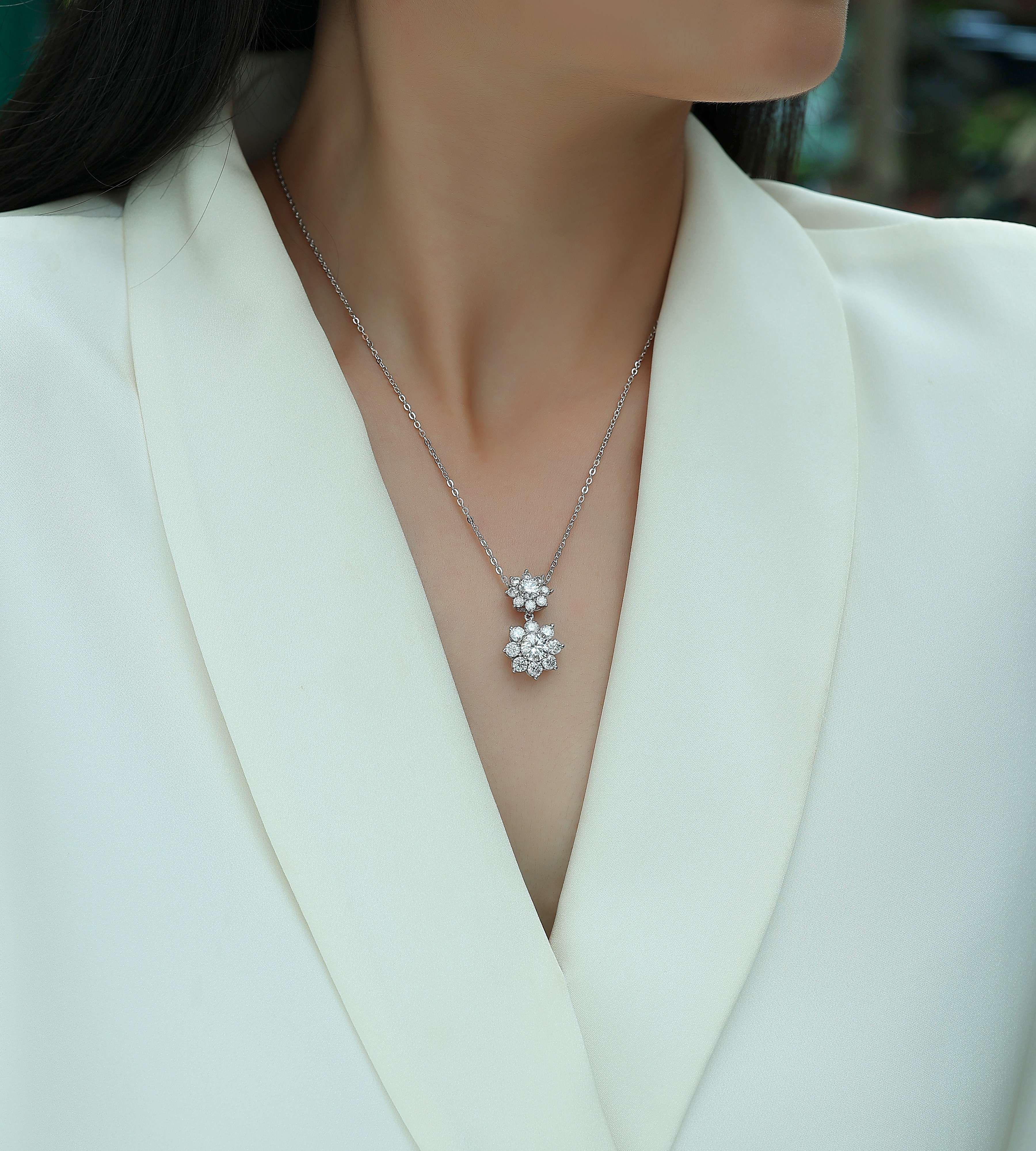 The Elysian Moissanite Set — Platinum Plated