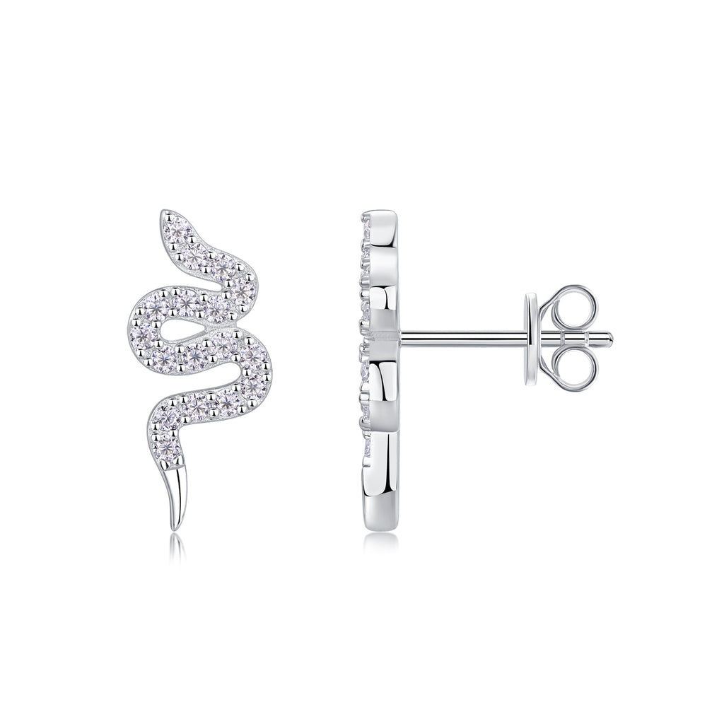 Silver Stud Earrings S925, Silver-plated Platinum