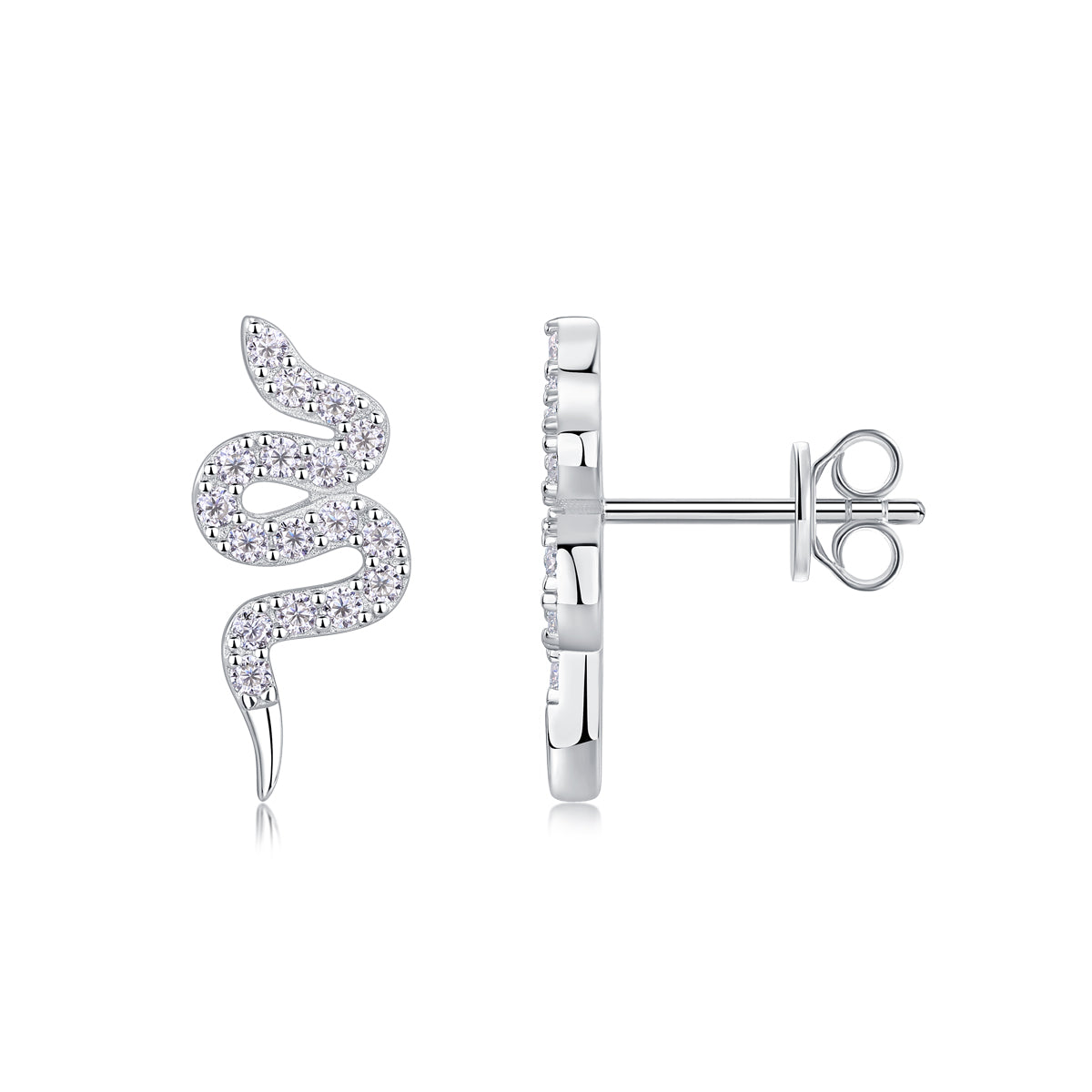Silver Stud Earrings S925, Silver-plated Platinum