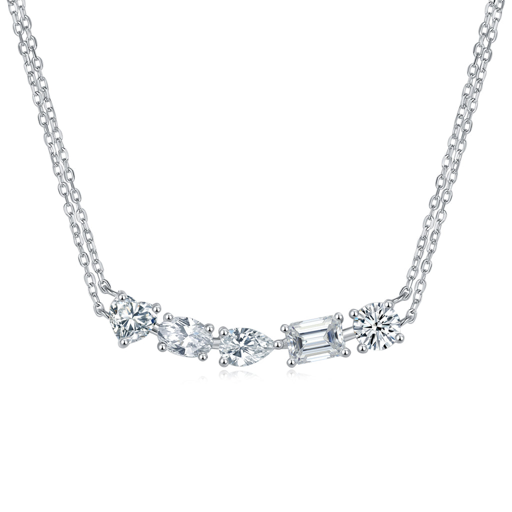 The Galaxy Moissanite Pendant — Sterling & Platinum