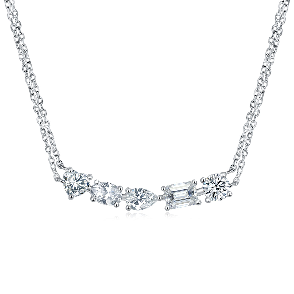 The Galaxy Moissanite Pendant — Sterling & Platinum