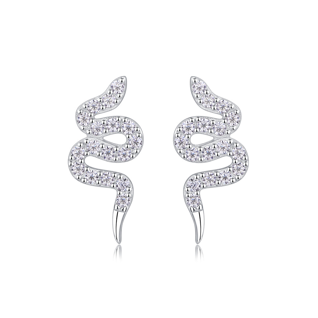 Silver Stud Earrings S925, Silver-plated Platinum