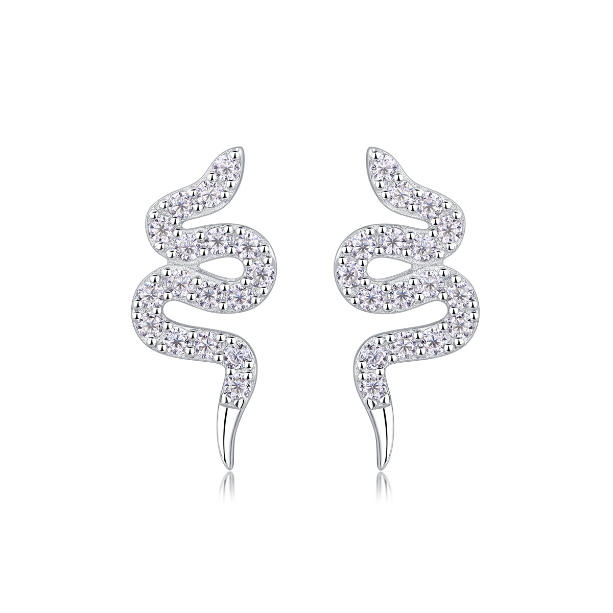 Silver Stud Earrings S925, Silver-plated Platinum