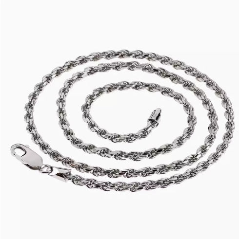 S925 Sterling Silver Plated Chain Necklace For Men