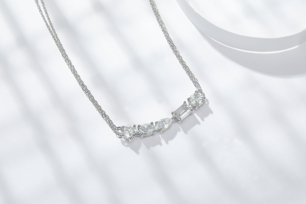 The Galaxy Moissanite Pendant — Sterling & Platinum