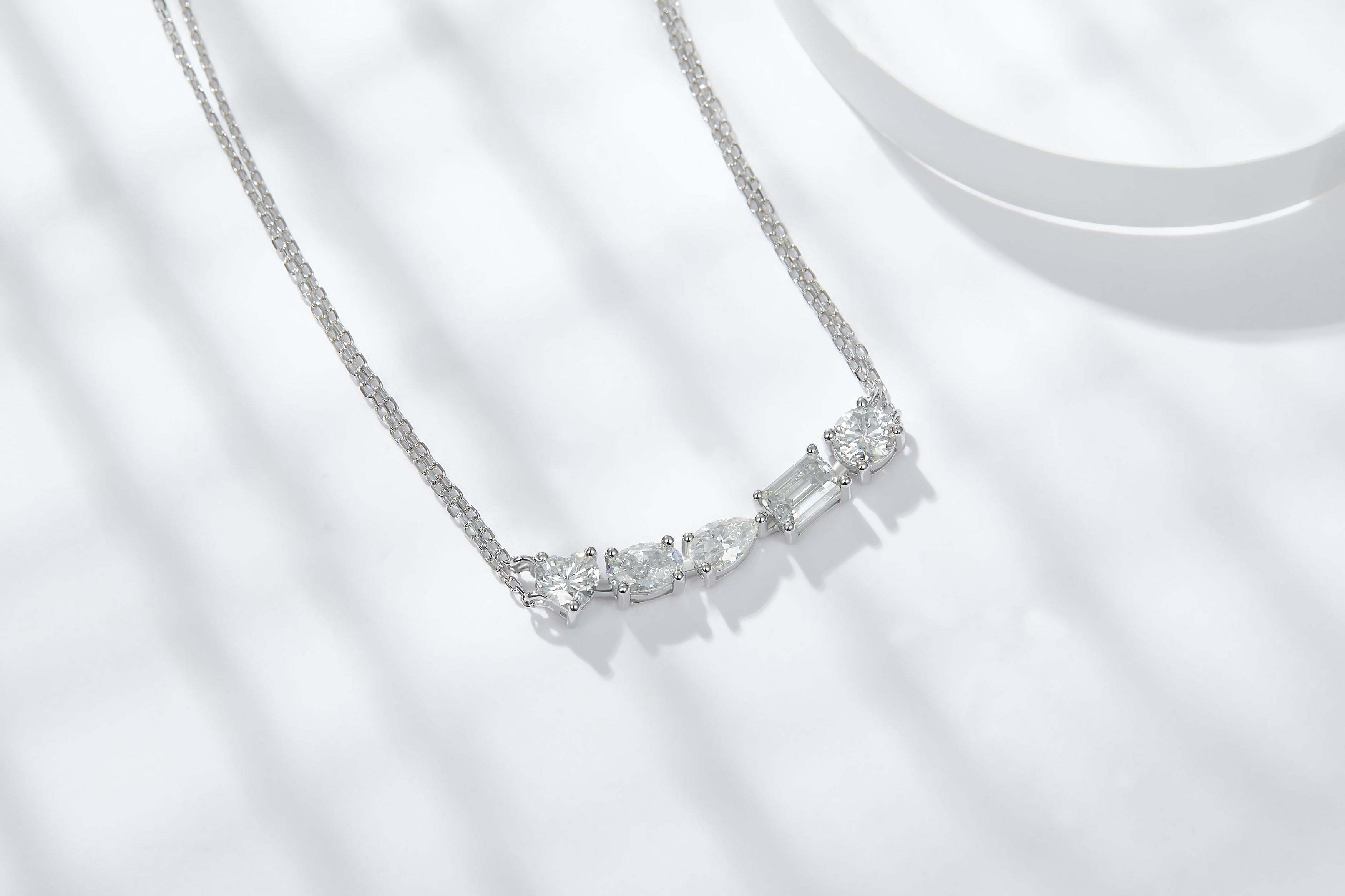 The Galaxy Moissanite Pendant — Sterling & Platinum