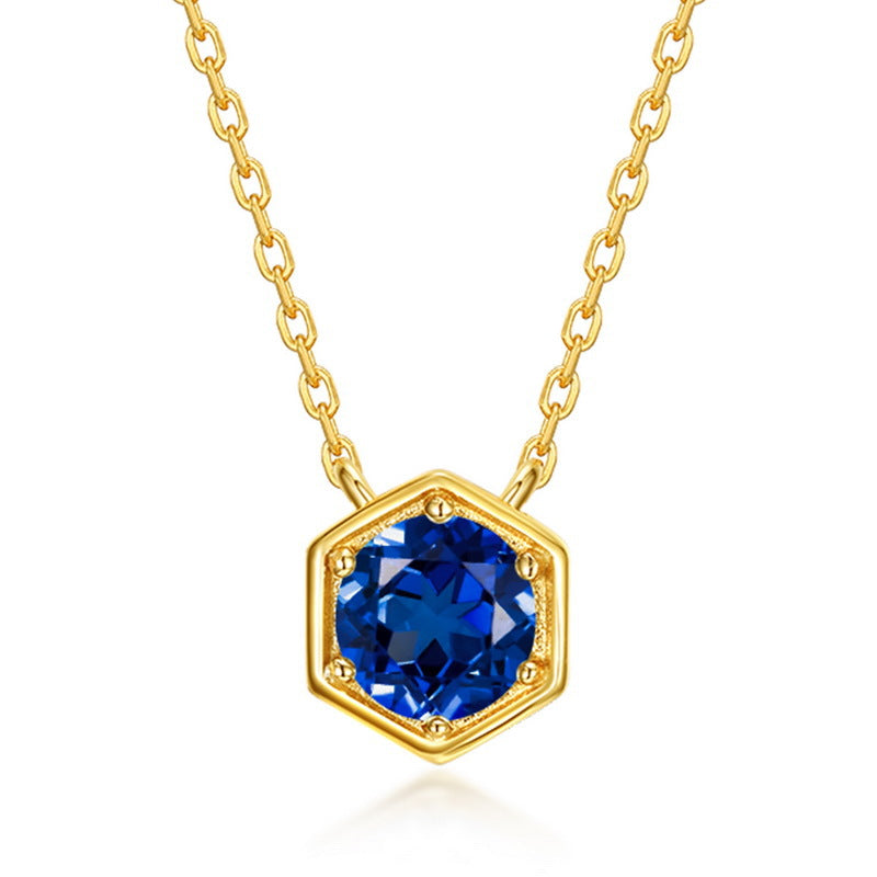 Twelve Birthstone S925 Silver Simple Necklace