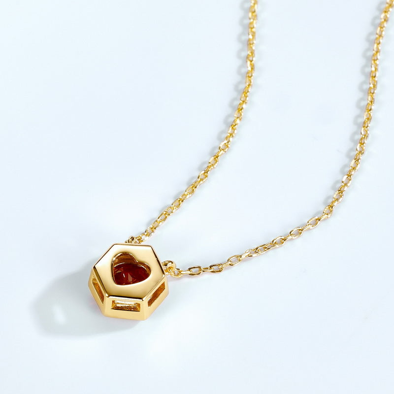 Twelve Birthstone S925 Silver Simple Necklace