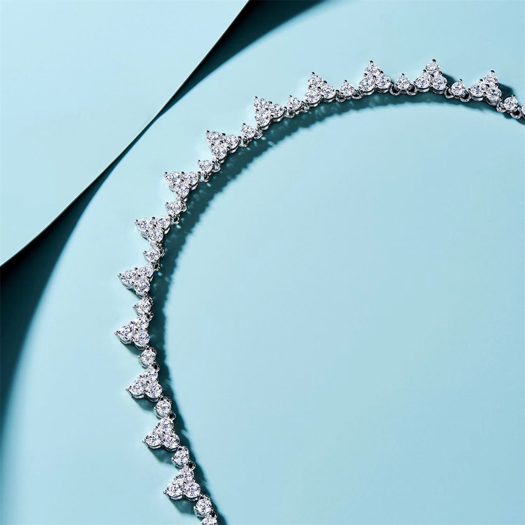 The Eternity Diamond Halo Necklace