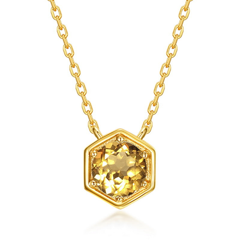 Twelve Birthstone S925 Silver Simple Necklace