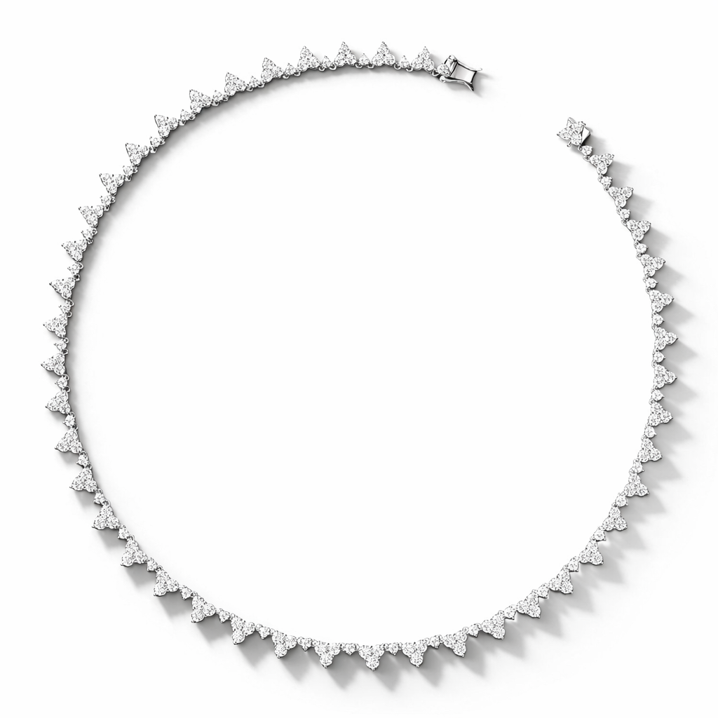 The Eternity Diamond Halo Necklace